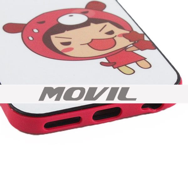 NP-2373  Lindo TPU  PC  funda para iPhone 6-5